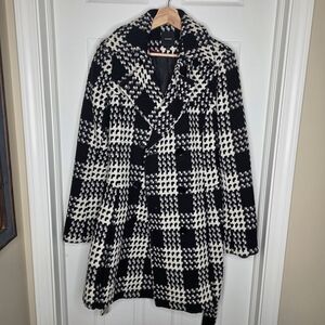 Express Black and White Herringbone Jacket Medium
